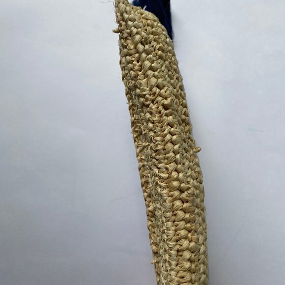 Anthropologie Kali Raffia Tassel Pouch Handmade - Picture 5 of 9